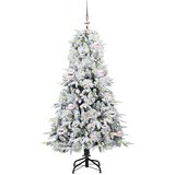 vidaXL Umetno Zložljivo Božično Drevo Zelena 150 cm PE in PVC | Shoptok.si