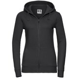 RUSSELL Black women's sweatshirt with hood and zipper Authentic Cene