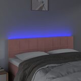  LED uzglavlje ružičasto 144x5x78/88 cm baršunasto | shoptok.hr
