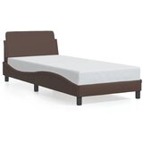 Maison Chic Postelja za odrasle - Posteljni Okvir z vzglavjem rjav 80x200 cm umetno usnje, (22080406) | Shoptok.si