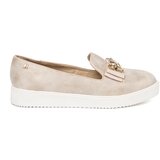 Shelvt Gold loafers with jewellery detail on the front Cene