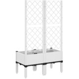  Vrtna sadilica s rešetkom bijela 80 x 40 x 142 cm PP | shoptok.hr