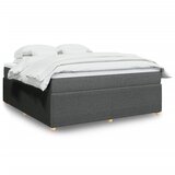 vidaXL Box spring postelja z vzmetnico temno siva 180x200 cm blago | Shoptok.si