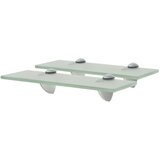 Maison Chic 2 kosi Stenske Police - Viseče police steklo 30x10 cm 8 mm, (21793492) | Shoptok.si