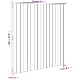  Stensko posteljno vzglavje medeno rjavo 108x3x110 cm borovina, (20737122) | Shoptok.si