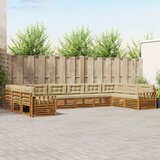  Setovi sofa s jastukom 5 pcs Prirodna i bež Čvrsto drvo akacije | shoptok.hr