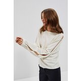 Marisse Sweater With Decorative Sleeves Z-Sw-3657 Off White | ePonuda.com