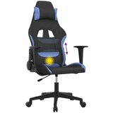  Masažna igraća stolica od tkanine crno-plava - Plava 1 Bez naslona za noge | shoptok.hr