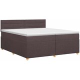  Boxspring krevet s madracem Tamno smeđa 200 x 200 cm Tkanina | shoptok.hr