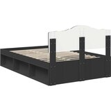  Konstrukcija postelje Črna 120 x 200 cm Masivno borovo les, (5000102327) | Shoptok.si