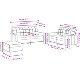  3-dijelni set sofa s jastucima crni od tkanine | shoptok.hr