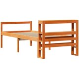  Okvir kreveta s uzglavljem voštano smeđi 75x190 cm od borovine | shoptok.hr