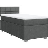 Maison Chic Box spring postelja - Vzmetna postelja z vzmetnico temno siva 100x200 cm blago SL11374, (21904365) | Shoptok.si