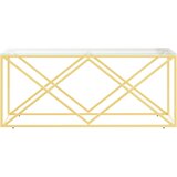  Stolić za kavu 110 x 45 x 45 cm od nehrđajućeg čelika i stakla | shoptok.hr