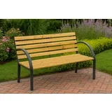 Lesena vrtna klop z naslonjalom 125 cm