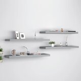 vidaXL Plutajuće zidne police 4 kom sive 90 x 23,5 x 3,8 cm MDF Cijene
