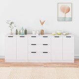 3-dijelna komoda bijela od konstruiranog drva | shoptok.hr