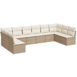  The Living Store Vrtna sedežna garnitura 10-delna z blazinami bež poli ratan - Vrtna Sedežna Garniture, (21443734) | Shoptok.si