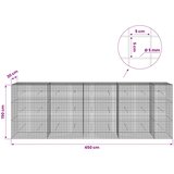 Gabion s 5 mm žicom i mrežom 5x5 cm 450x30x150 cm | shoptok.hr