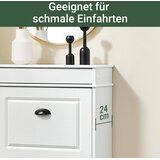 SoBuy vitrina za čevlje zložljiva vrata bel učinek staranega lesa 54x24x82cm, (5000009230) | Shoptok.si