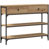  Konzolna stolica s ladicama Umjetnički hrast 100 x 25 x 75 cm | shoptok.hr