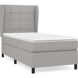  S oprugama i madracem svjetlosivi 100x200 cm od tkanine | shoptok.hr