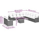  12-dijelni set vrtnih sofa od poliratana s jastucima crni | shoptok.hr