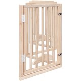  Vrata za pse s vratima sklopiva 6 panela 300 cm drvo topole Smeđa 50 x 60 x 2 cm | shoptok.hr