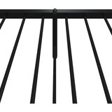  Metalni okvir kreveta uzglavlje i podnožje crni 100x200 cm | shoptok.hr