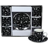 Sigma Set šolja za kafu, porcelan, 120ml 6/1 (Crni/CV) YK120C-8881 Cene
