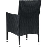  Vrtni stoli z blazinami 4 kosi poli ratan črni, (20660483) | Shoptok.si