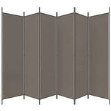 Sobna pregrada s 6 panela antracit 300 x 220 cm od tkanine | shoptok.hr
