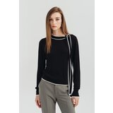 Legendww crni zenski dzemper sa belim detaljima | ePonuda.com