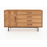The Beds Niska komoda od hrastovine u prirodnoj boji 144x80 cm Abies - Cijene