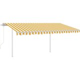  Automatska tenda sa senzorom za vjetar LED 4x3 5 m žuto-bijela | shoptok.hr