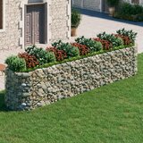 vidaXL visoka greda gabion pocinkano železo 500x100x100 cm | Shoptok.si