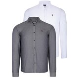 Dewberry DUAL SET G674 MENS SHIRTS-WHITE-SMOKED Cijene