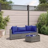 Maison Chic Seti vrtnega pohištva - Vrtna garnitura - Vrtni pohištvo set 4-delna z blazinami siv poli ratan, (21816090) | Shoptok.si