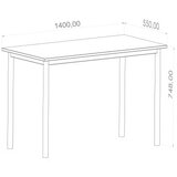 Hanah home radni sto viva 140 x 55