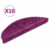  Prostirke za stepenice 10 kom 56x17x3 cm ljubičaste poluokrugle | shoptok.hr