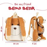 PERLETTI Reverzibilni dječji ruksak s plišanim medvjedićem 25 cm | shoptok.hr