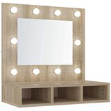 Ormarić s ogledalom LED boja hrasta sonome 60 x 31,5 x 62 cm | Eponuda.com