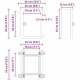 Upravljački ormar Siva 32 x 15 x 35 cm ABS plastika | shoptok.hr
