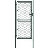 vidaXL Vrtna vrata iz jekla 100x200 cm zelena | Shoptok.si