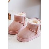 Kesi Children's insulated snow boots with fringes, pink Mikyla Cene'.'
