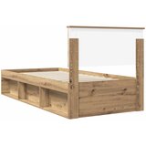  Krevetna konstrukcija Umjetnička hrastovina 90 x 190 cm | shoptok.hr