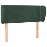  Uzglavlje s ušima tamnozeleno 83x23x78/88 cm baršunasto | shoptok.hr