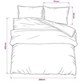  Set posteljine za poplun sivi 260x220 cm pamučni | shoptok.hr