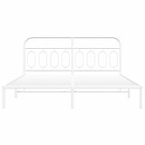  Metalni okvir za krevet s uzglavljem bijeli 160x200 cm | shoptok.hr