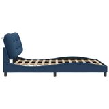  Okvir kreveta s LED svjetlima plavi 160 x 200 cm od tkanine | shoptok.hr